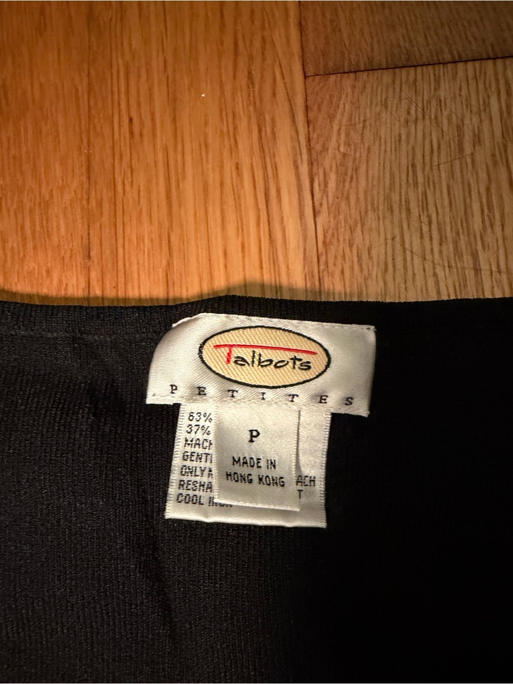 Talbots Black Ribbed Tank Top - Picture 2 of 3